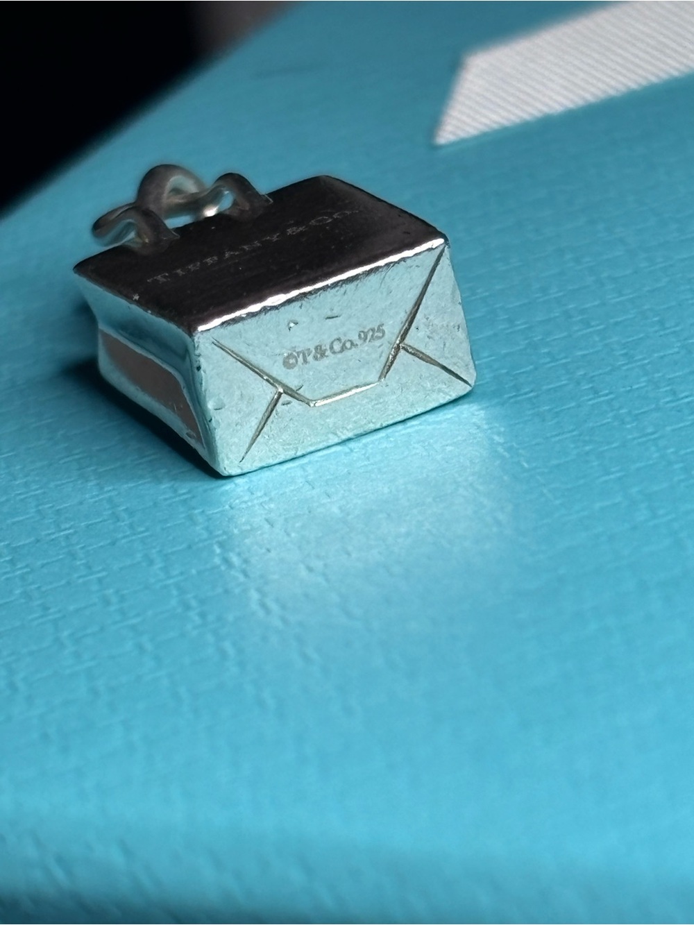 Authentic Tiffany & Co Sterling Silver Shopping Bag Charm - Picture 2 of 7